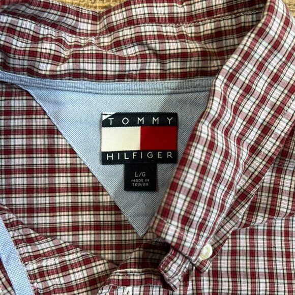 Men's Tommy Hilfiger Plaid Oxford Shirt size Large - Picture 3 of 4